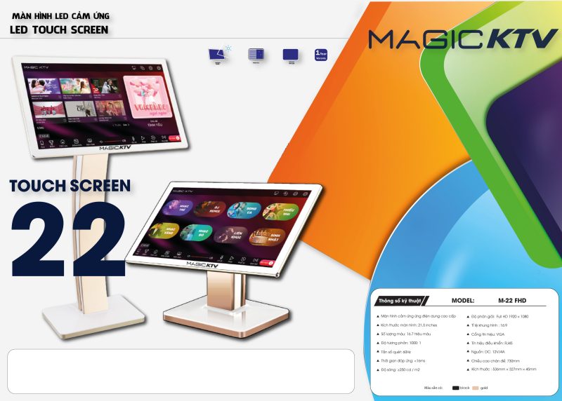 màn hình cảm ứng MAGIC KTV 22 inch