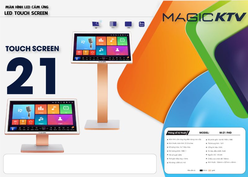 màn hình cảm ứng MAGIC KTV 21 inch